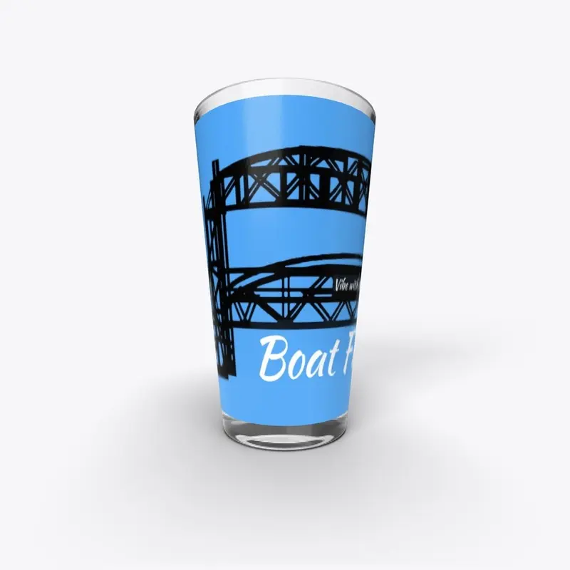 "Boat Friends" pint glass