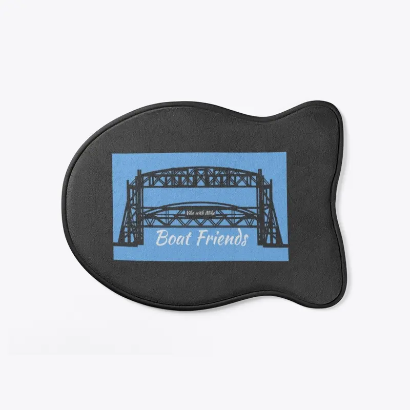 "Boat Friends" cat feeding mat