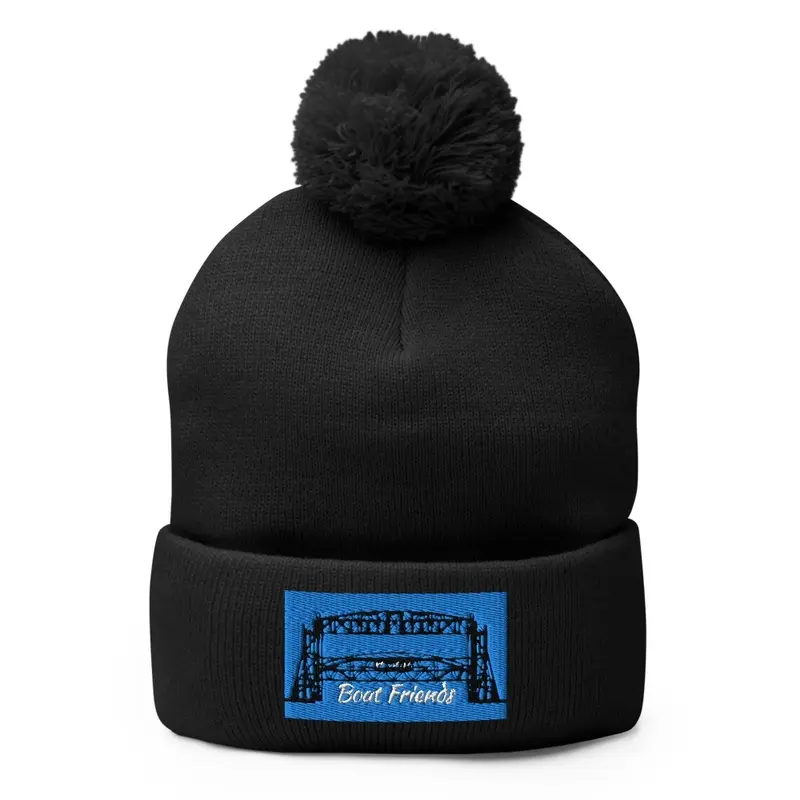 "Boat Friends" pom pom knit cap