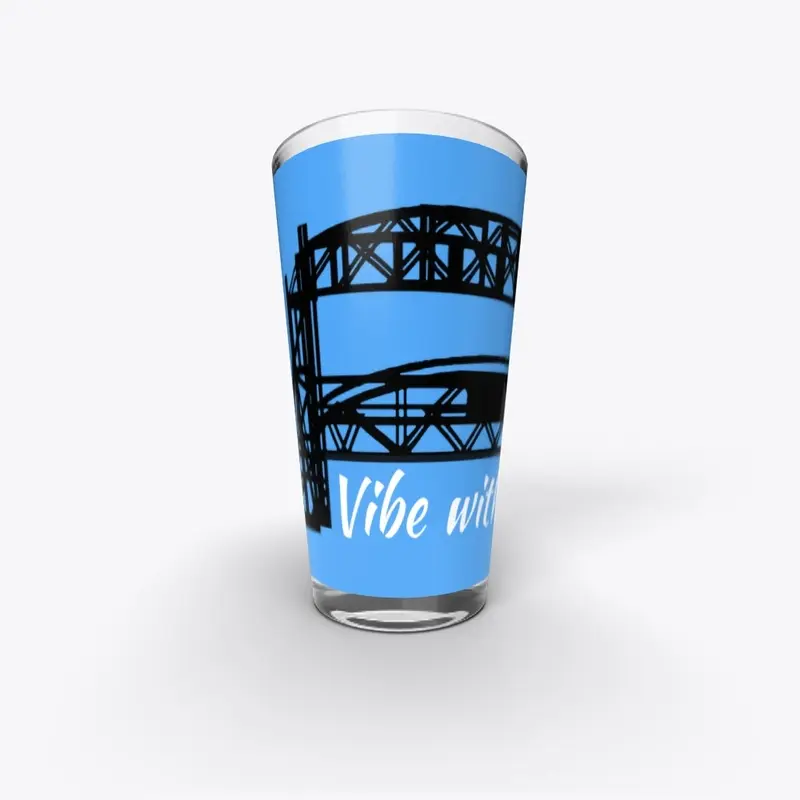 "Vibe with Mike" pint glass